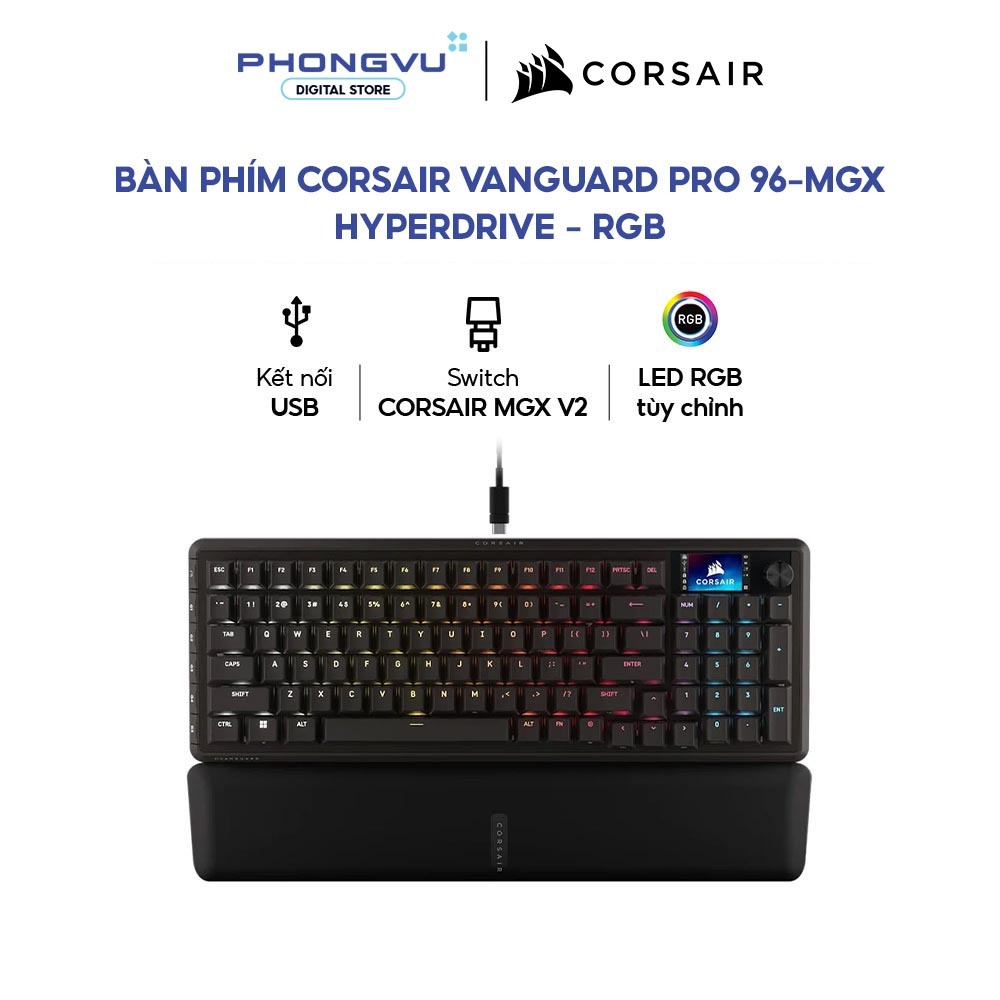 Bàn phím Corsair VANGUARD PRO 96 MGX Hyperdrive CH-91E911G-NA - Bảo hành 24 tháng