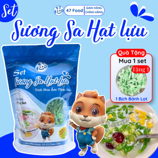 [1 Set Tặng Thêm Bánh Lọt ] Set Chè Sương Sa Hạt lựu bánh lọt 12-15 chén chè 47Food, SSHLUU,