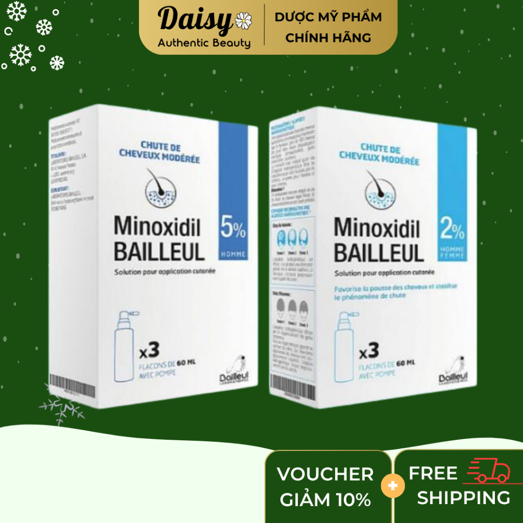 Xịt tóc Mino Bailleul 2% 5% - Hàng Pháp | Daisy Authentic