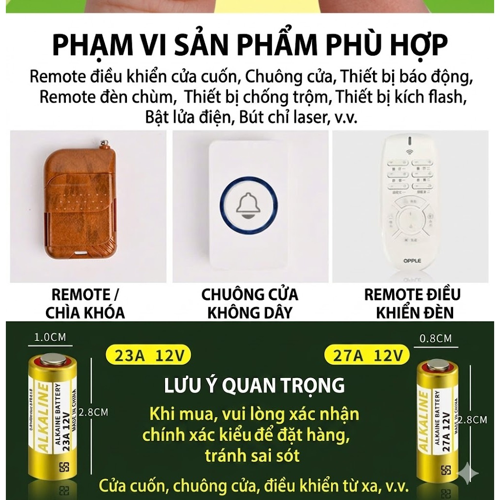 Vỉ 5 Viên PIN 27A 12V
