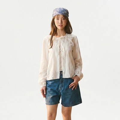 Áo Kiểu Nữ WHO.A.U Bow-Tie Blouse_WHYAG2592B