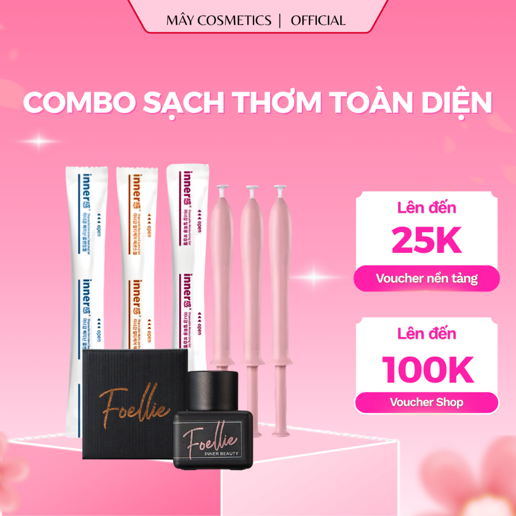 Combo Đũa Thần Gel Inner Wettrust Và Nước Hoa Foellie Cao Cấp - Bộ Đôi Làm Sạch Khử Mùi Cho Nàng Tự 