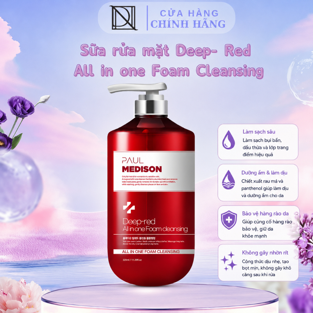 Sữa rữa mặt Deep- Red All in one Foam Cleansing