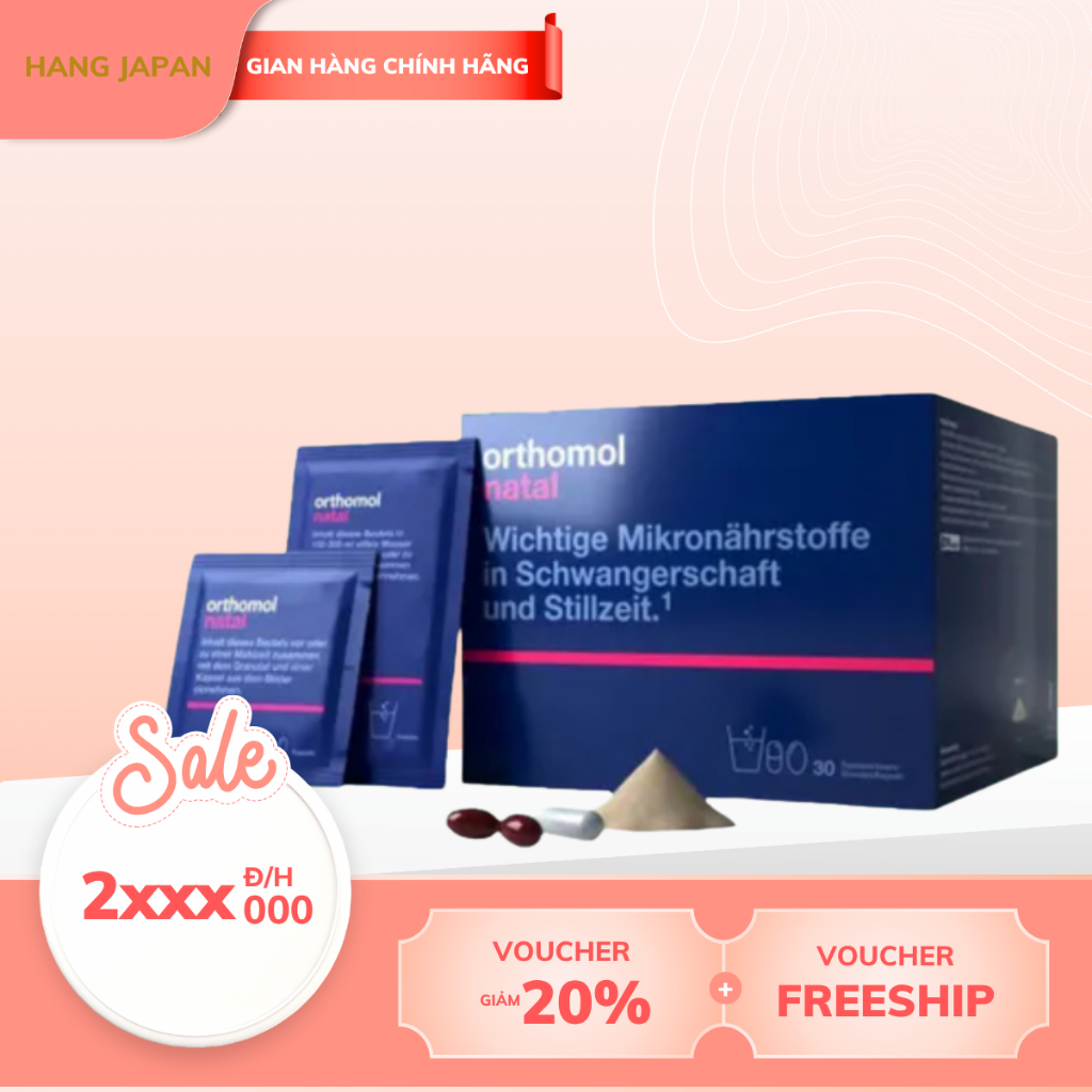 Vitamin cho bà bầu Orthomol Natal chính hãng Đức 30 ngày