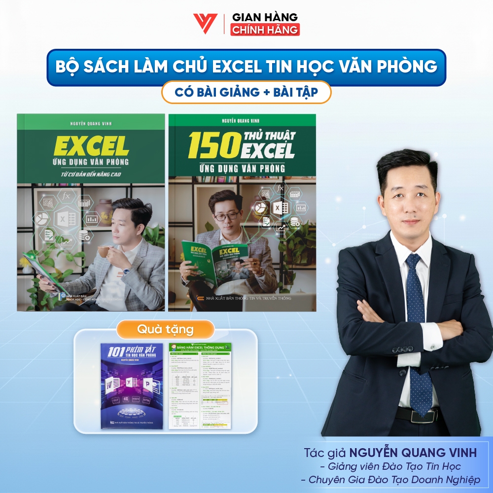 Combo 2 Sách Excel Từ Cơ Bản Đến Nâng Cao Và 150 Thủ Thuật Excel Ứng Dụng Văn Phòng - ĐÀO TẠO TIN HỌ