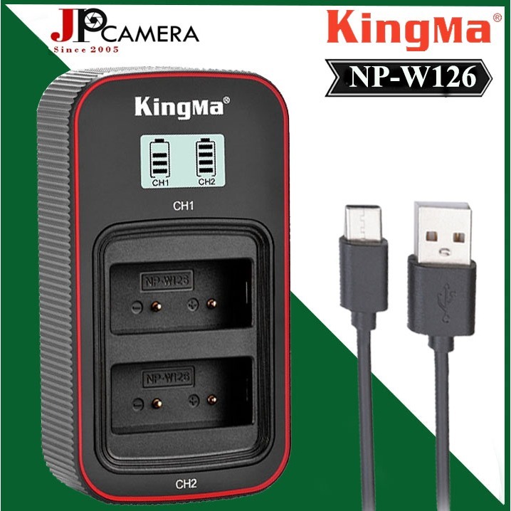 Sạc đôi máy ảnh Kingma for Fujifilm NP-W126 Ver 3