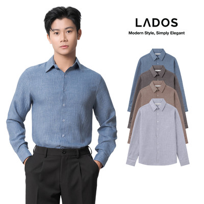 [OUTLET - KHÔNG ĐỔI TRẢ] Áo Sơ Mi Nam Casual Tay Dài LADOS-8188 Vải Xược Dọc Mềm Rũ, Thoáng Mát, Form Regular Fit