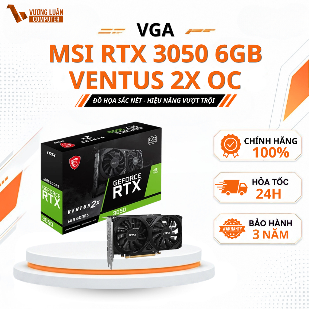 VGA MSI GeForce RTX 3050 VENTUS 2X 6G OC FullVAT