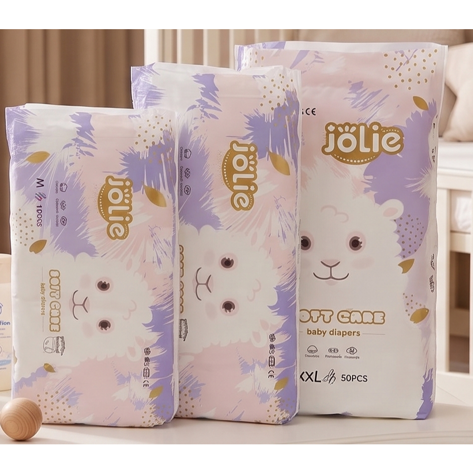 Jolie Combo 3 bịch 150 miếng bỉm đủ size cho bé từ 2-25kg