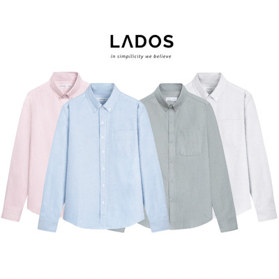 [OUTLET - KHÔNG ĐỔI TRẢ] Áo sơ mi nam dài tay sọc vải oxford cao cấp LADOS-8126 thời trang trẻ trung, có túi