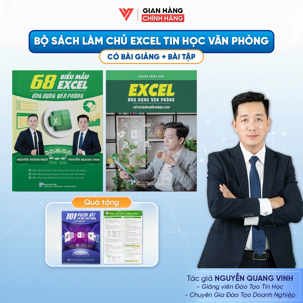 Combo 2 Sách Tin Học 68 Biểu Mẫu Excel Và Excel Từ Cơ Bản Đến Nâng Cao Kèm Video Bài Giảng