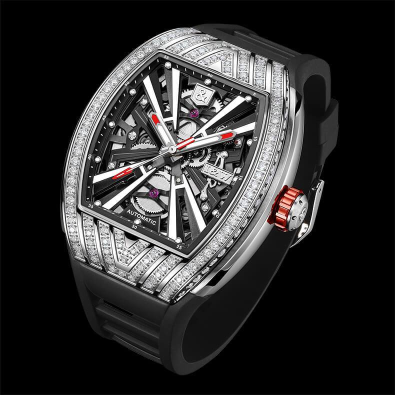 Đồng Hồ Nam Chính Hãng I&W Carnival 765G Đính Đá Full Box Chống Nước 50m Kính Sapphire Máy Cơ Nhật