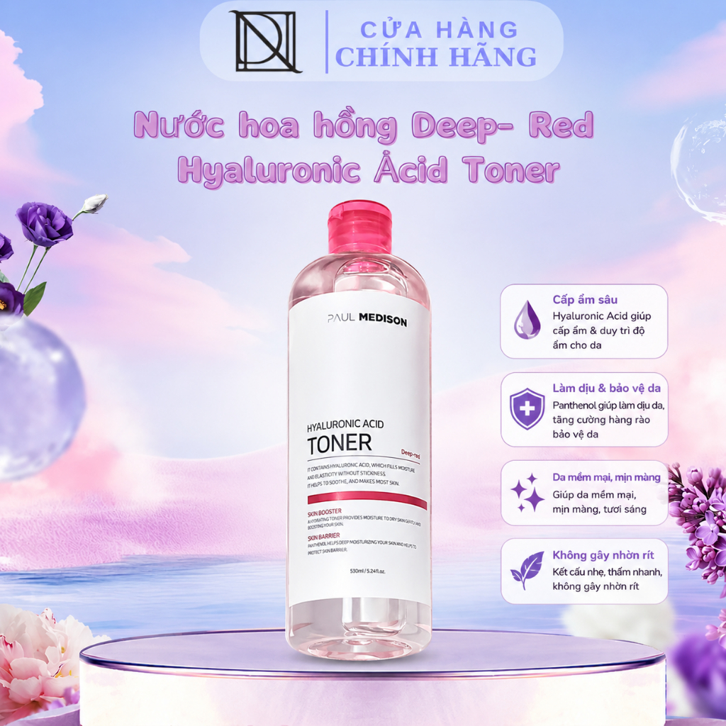Nước hoa hồng Deep- Red Hyaluronic Acid Toner
