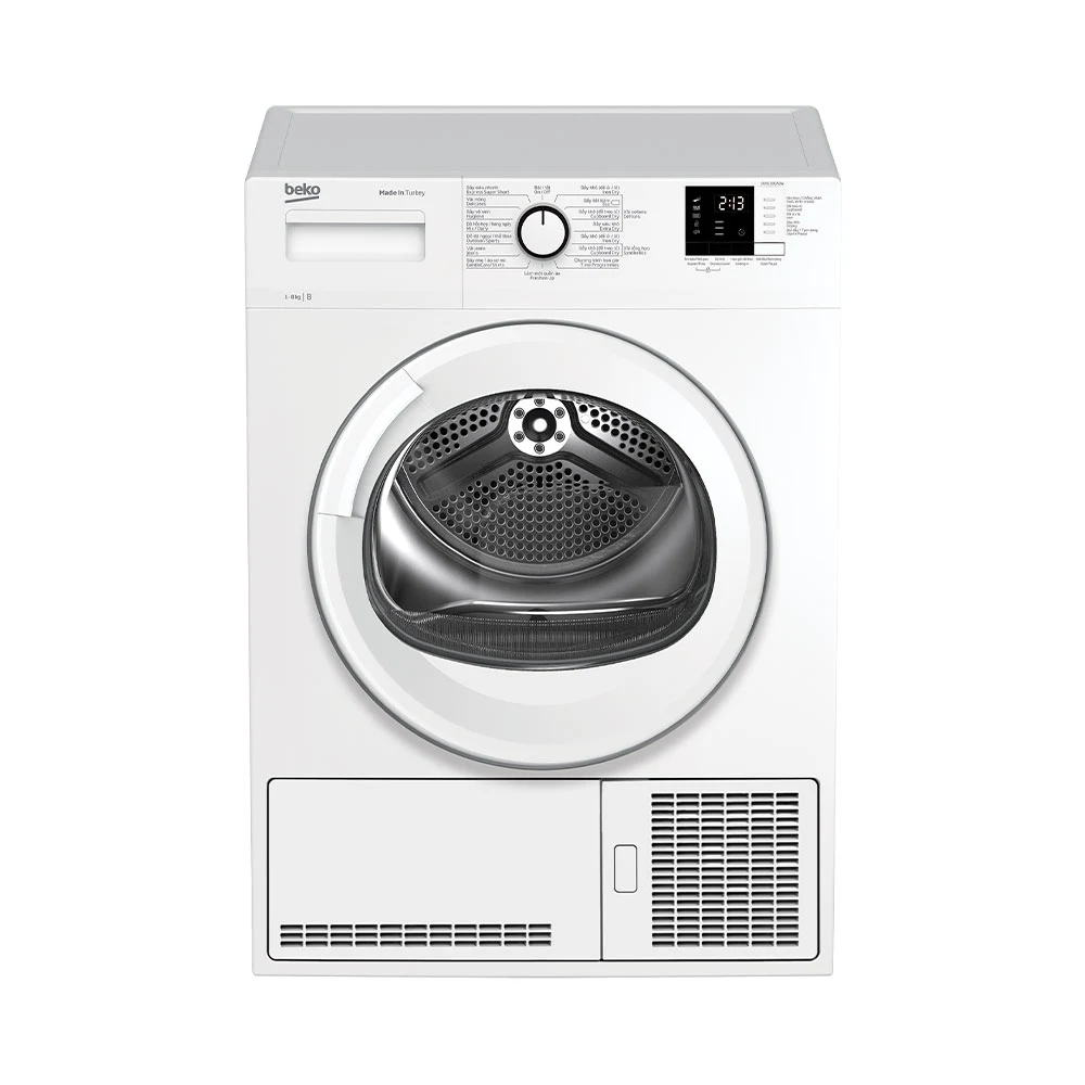 Máy sấy ngưng tụ Beko 8 kg DU8133GA0W - Cửa ngang - Sấy diệt khuẩn - EcoGentle - Bảo hành 24 tháng