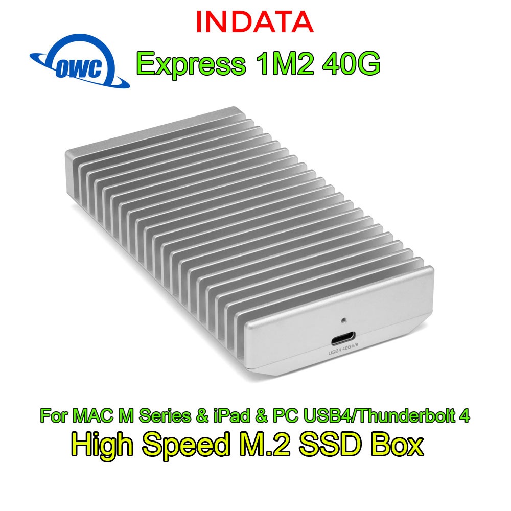 SSD box hộp đựng ổ cứng SSD di động OWC Express 1M2 40Gbps kết nối USB4/Thunderbolt 4 chính hãng