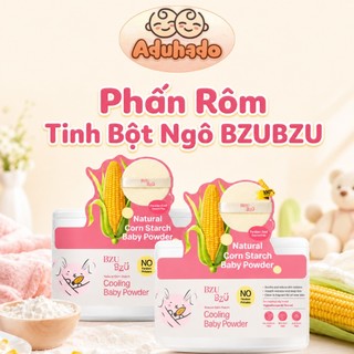 Bzu Bzu Phấn Rôm tinh bột ngô mát dịu giảm hăm cho bé da nhạy cảm