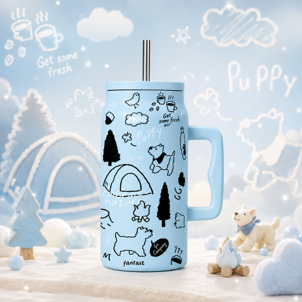 Bình giữ nhiệt BIGCUP 1500ml ly nước giữ nhiệt thể thao inox 304 Fan House tặng ống hút inox cao cấp | BigBuy360 - bigbuy360.vn