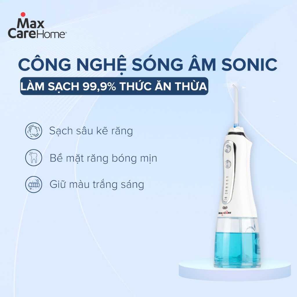 Máy tăm nước cầm tay Maxcare Max456S chính hãng Nhật Bản, 5 chế độ, Áp lực tia nước 1400 lần 1 phút sạch mảng bám | BigBuy360 - bigbuy360.vn