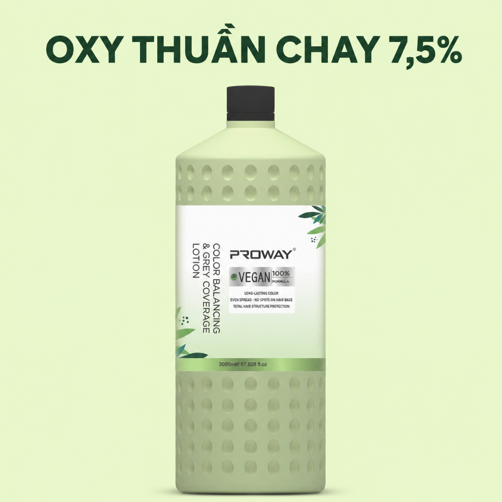 KEM TRỢ NHUỘM (oxy) 7,5% Proway không rát da đầu, 2000ml.