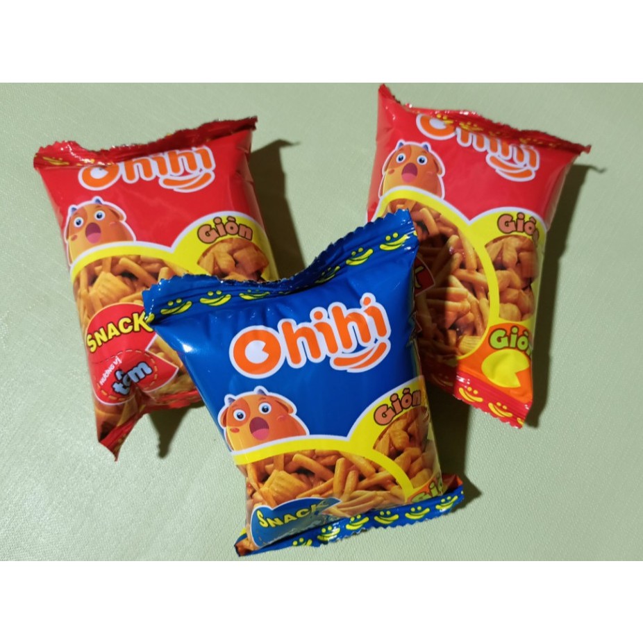 Nguyên bịch 30 gói snack bim bim que Ohihi/Olala mini giòn giòn tuổi thơ ( gói 8g), Ăn Vặt Tuổi Thơ,