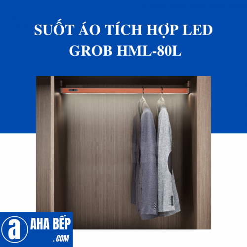 SUỐT TREO QUẦN ÁO KẾT HỢP ĐÈN LED GROB HML-80L