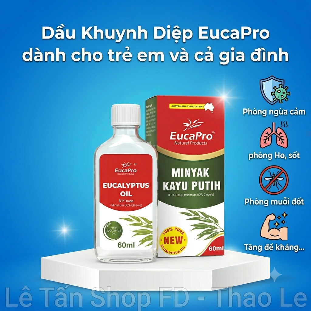 Dầu Khuynh Diệp Cho Bé Và Mẹ Sau Sinh Eucapro / Euky Bear - Hỗ Trợ Bảo Vệ Đường Hô Hấp Tự Nhiên
