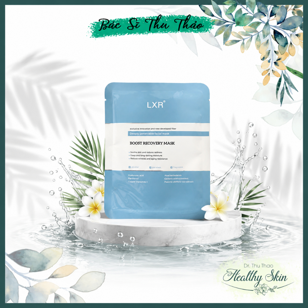 [Hộp 10 miếng] Mặt nạ LXR BOOST RECOVERY MASK dịu da, phục hồi da