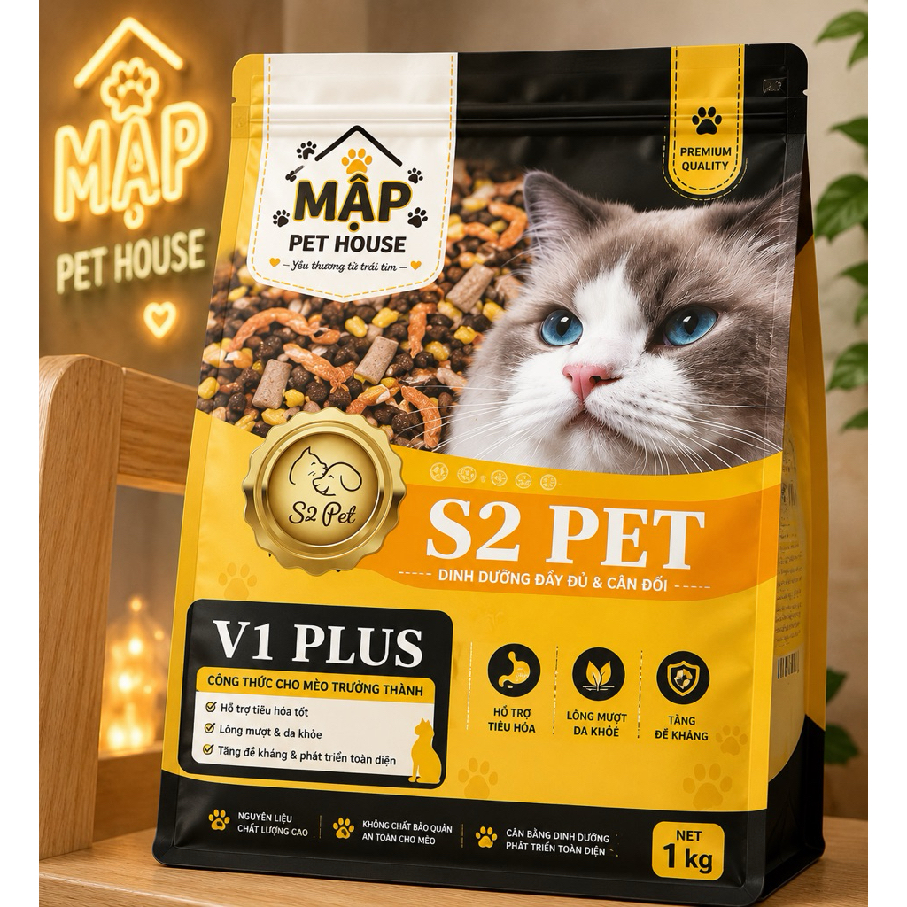 Hạt mèo S2 PET V1 PLUS 1kg