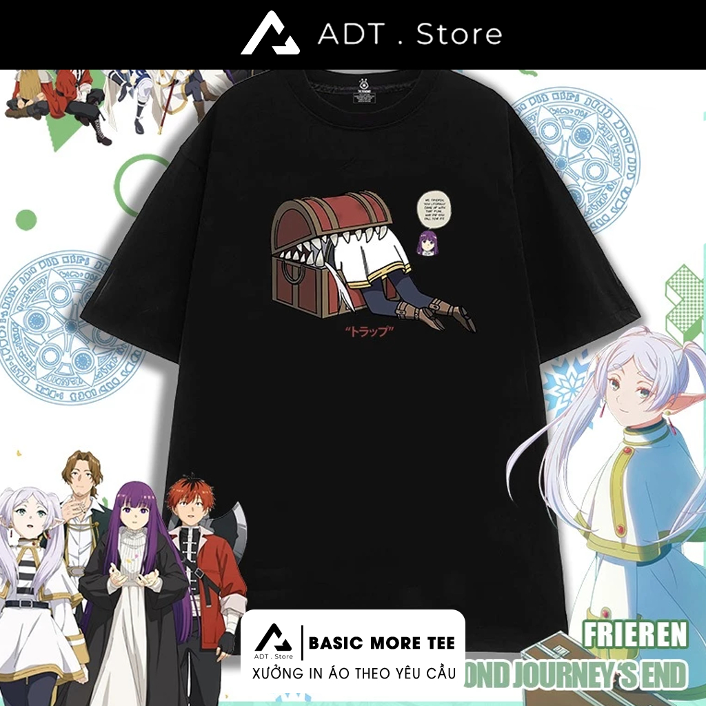 Áo Thun ADT.Store x Frieren: Beyond Journey's End - Việt gang Nam Nữ Tay Lỡ Form Rộng Oversize
