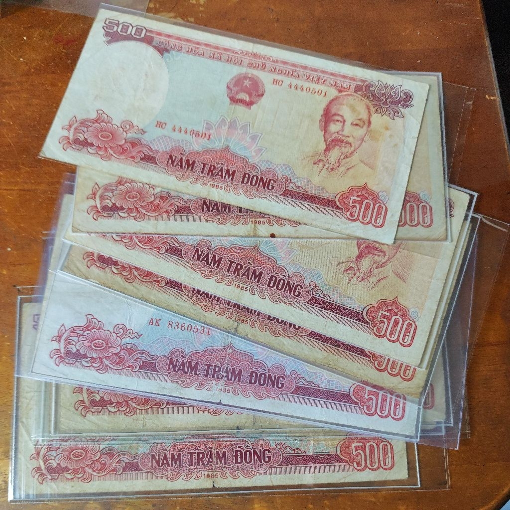 Tiền xưa Việt Nam: 500 đồng 1985. Nhiều chất lượng.
