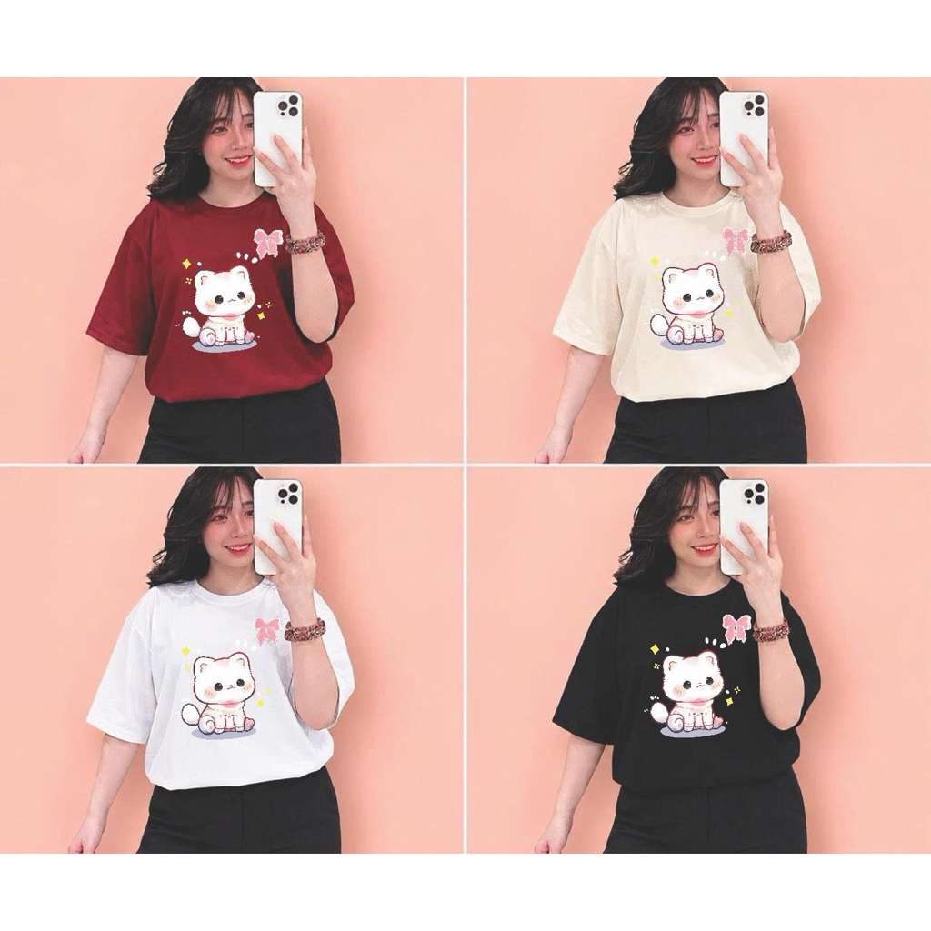 Áo thun nữ meow+ quà (random) hot trend mát mẻ xịn