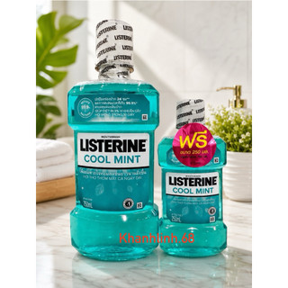 Chai nước súc miệng listerine 250ml và 750ml