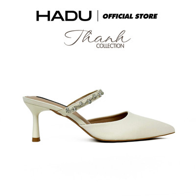 [BST THANH] Guốc Sục Cao Gót 7P Quai Đính Đá JAMIE HADU GD188 Da PU Mềm Mịn Đế TPR Chống Trơn BH 12T