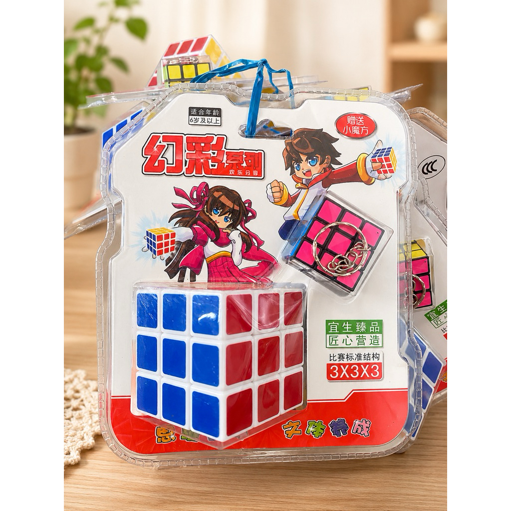 RUBIK 3x3 KÈM MÓC KHÓA MINI