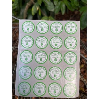 Tem nhân bánh trung thu tròn 2cm (100 tem)
