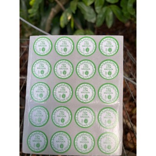 Tem nhân bánh trung thu tròn 2cm (100 tem)