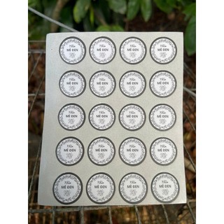 Tem nhân bánh trung thu tròn 2cm (100 tem)