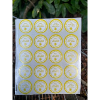 Tem nhân bánh trung thu tròn 2cm (100 tem)