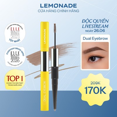 [LIVESTREAM KOL] Chì kẻ mày 2 đầu LEMONADE DUAL Eyebrow 2.75g