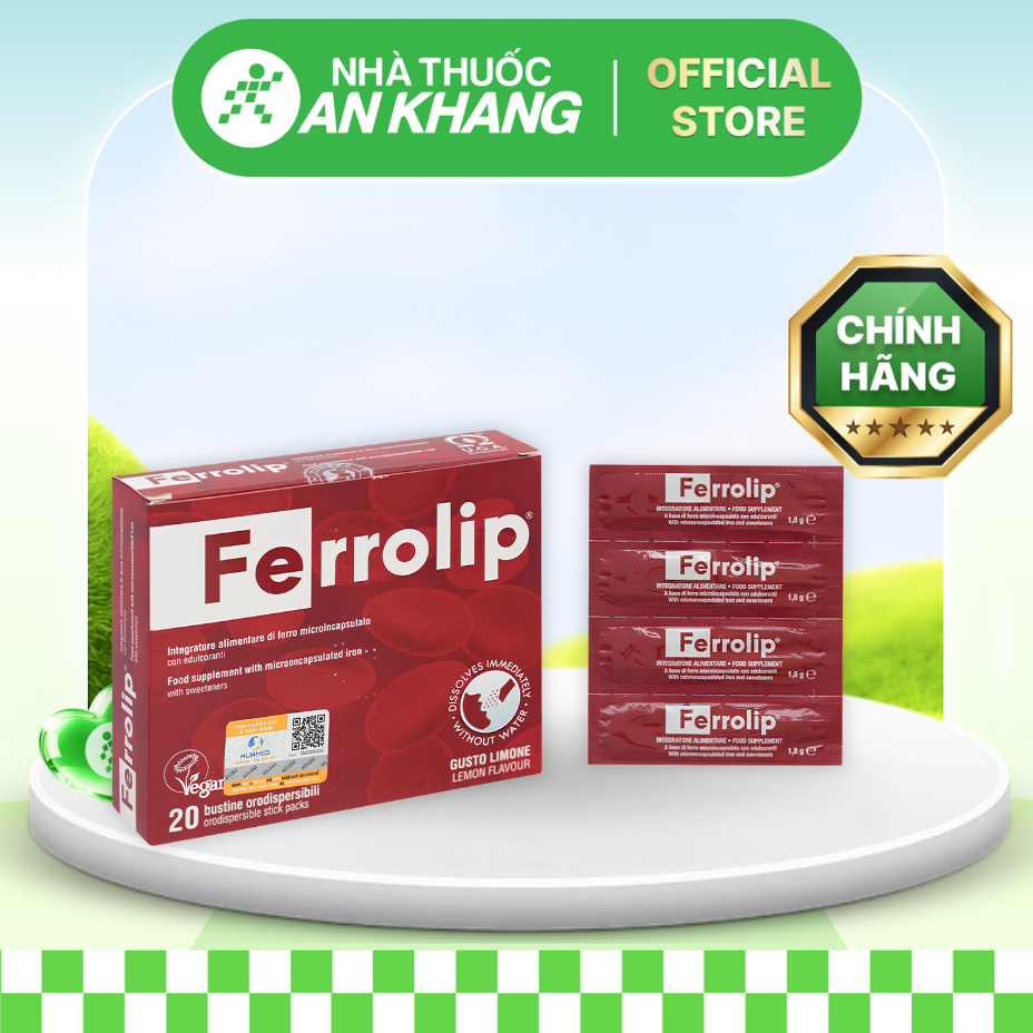 Ferrolip hộp 20 gói x 1.8g [Nhà Thuốc An Khang - Chính Hãng 100%]