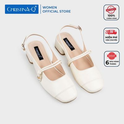 Giày Nữ Cao Gót Bít Mũi Vuông CHRISTINA-Q GBV194I