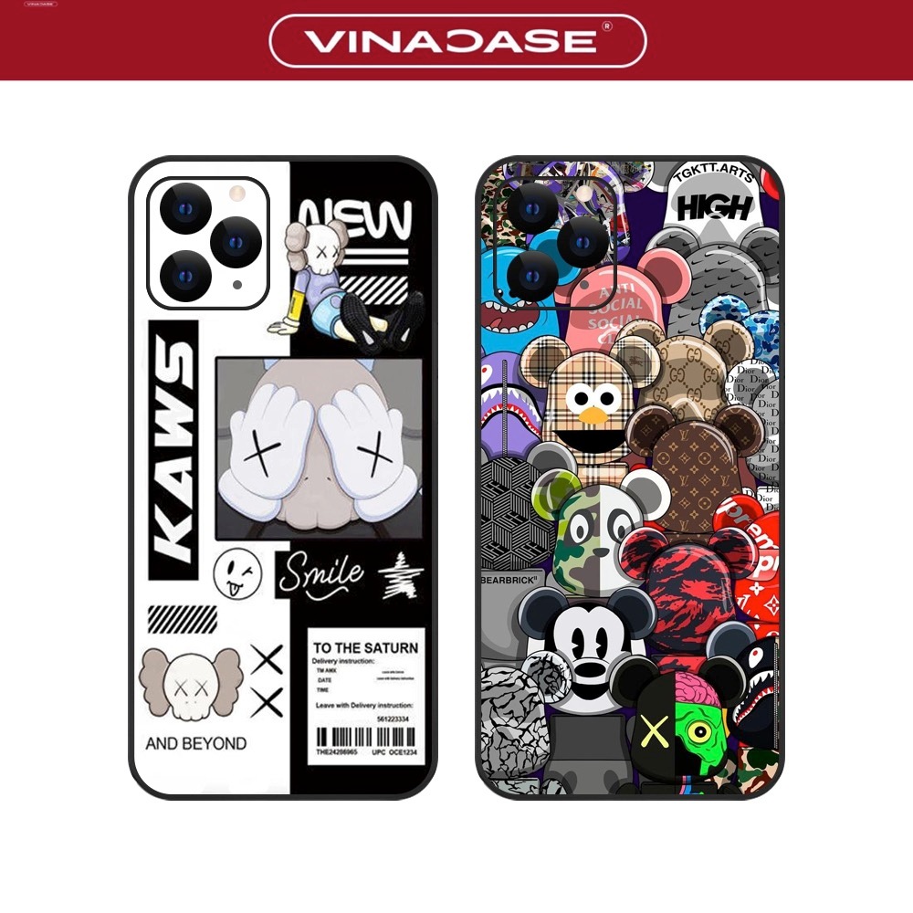 Ốp Lưng IPhone 17 Pro Max/16 Pro Max/15 Pro Max/14 Pro Max/13 Pro Max TPU Cạnh Vuông KawsBST1