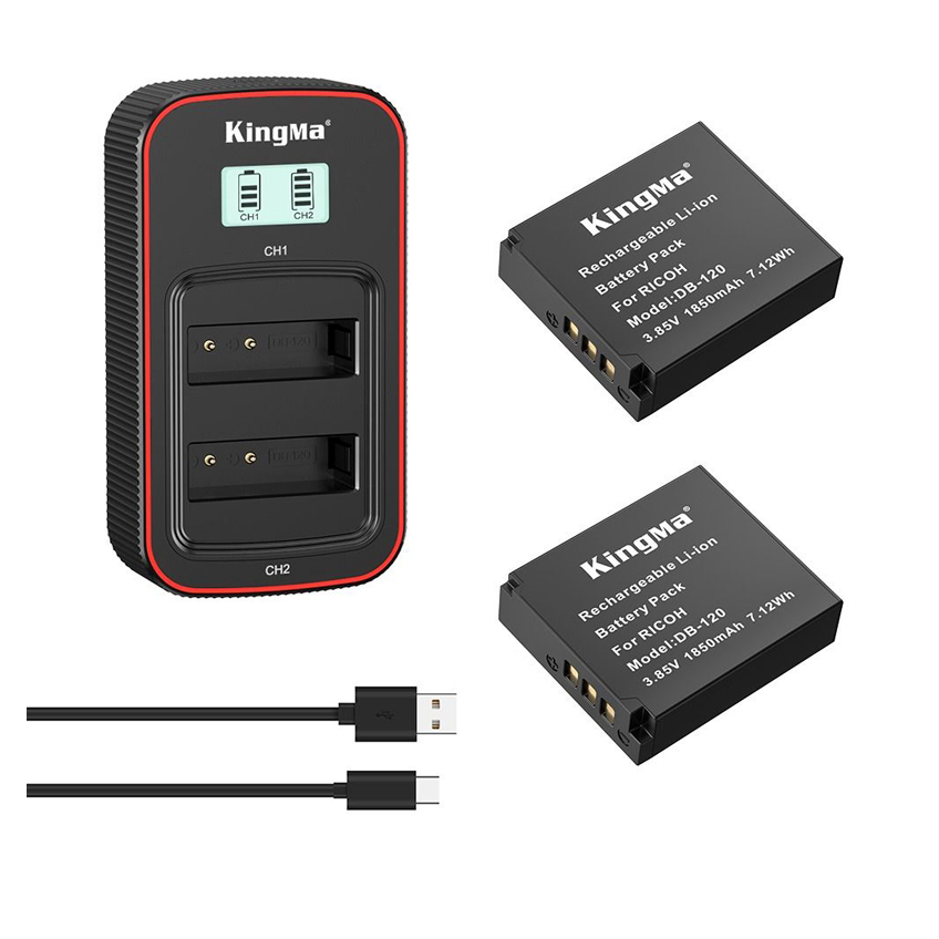 Pin Sạc Kingma for Ricoh DB-120 1850mAh for Ricoh GR IV