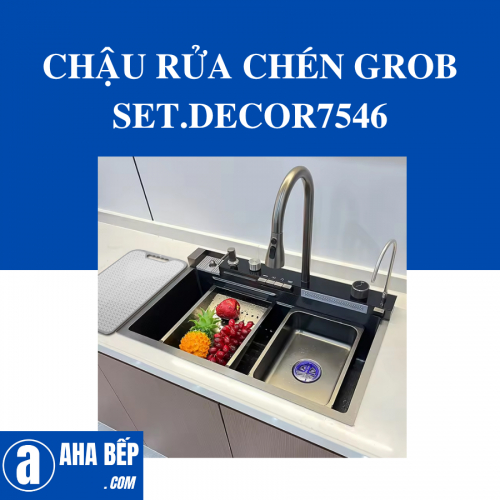 CHẬU RỬA CHÉN GROB SET.DECOR7546