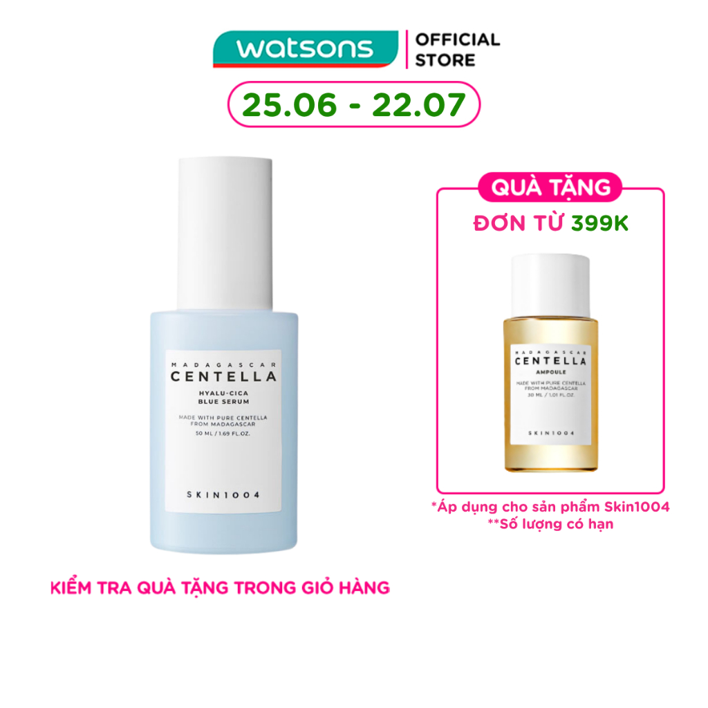 Tinh Chất Skin1004 Madagascar Centella Hyalu-Cica Blue Serum Dưỡng Ẩm & Làm Dịu Da 50ml