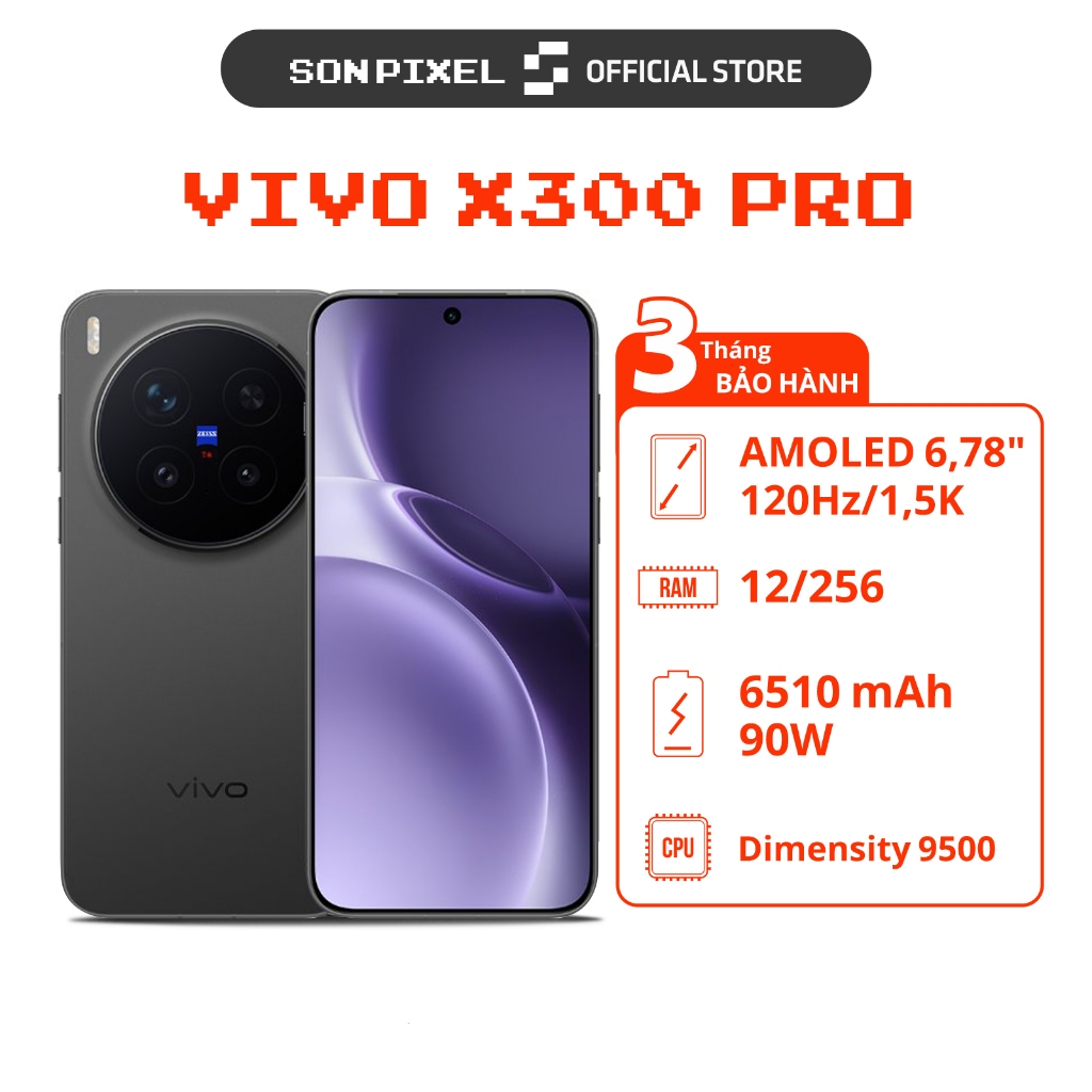 [Máy Cũ] Điện Thoại vivo X300 Pro, Chip Dimensity 9500, Màn Hình LTPO AMOLED 6.78 Inch. SonPixel | BigBuy360 - bigbuy360.vn