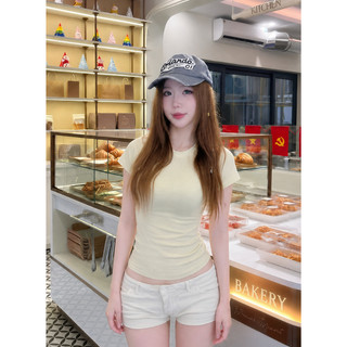 Áo Phông Nữ Body Gân Tăm Basic Form Ôm Dáng Co Giãn Thời Trang Hàn Quốc CinZy SG