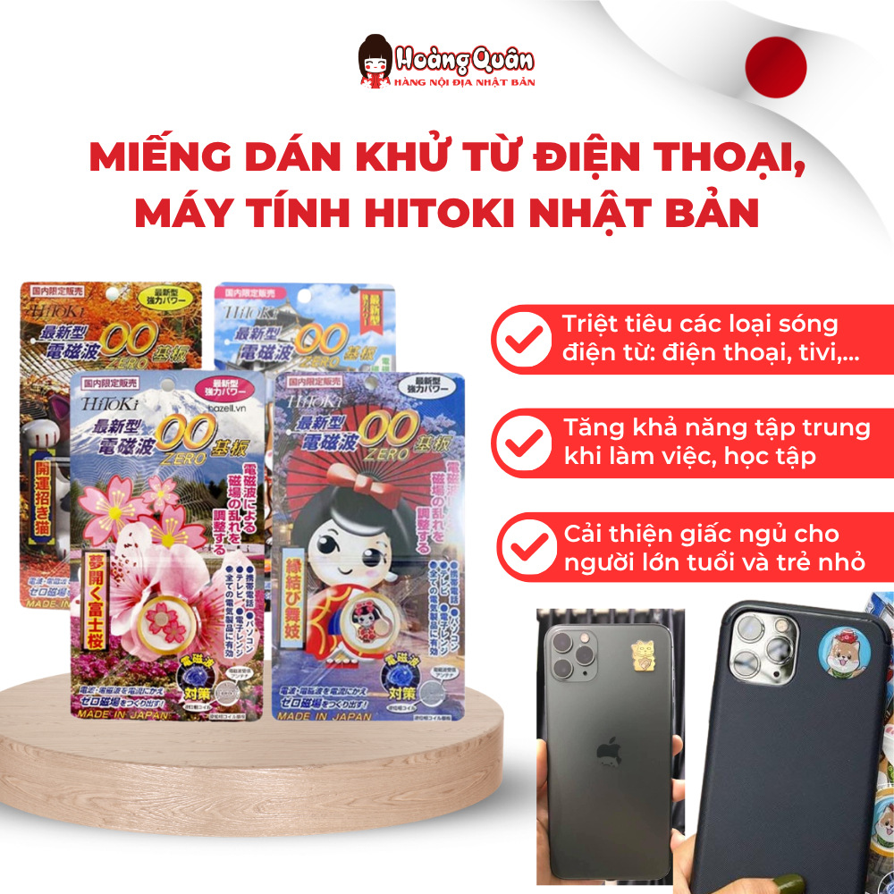 Miếng Dán Khử Từ Điện Thoại, Máy Tính Hitoki Nhật Bản