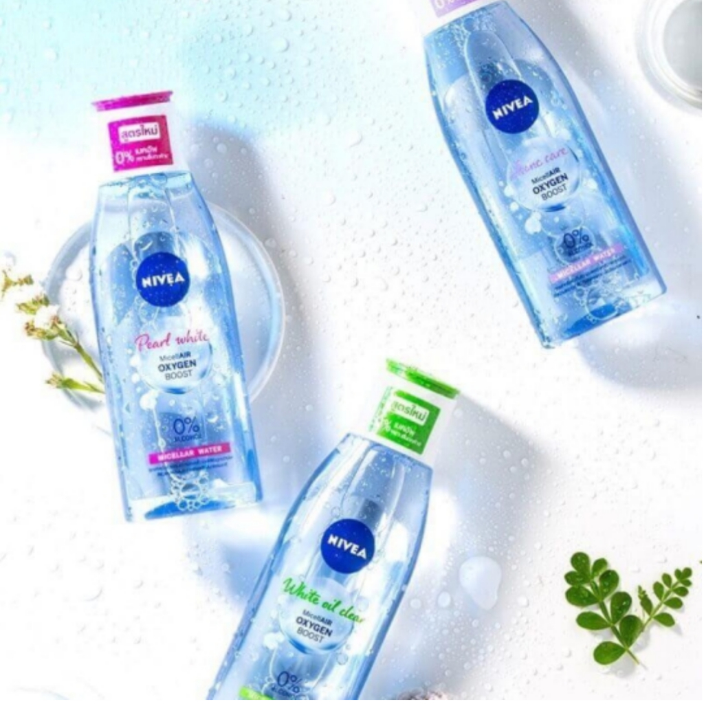 Nước Tẩy Trang NTT Nivea Tím Hồng Xanh Làm Sạch Da Khô Dầu Nhạy Cảm Meihoa