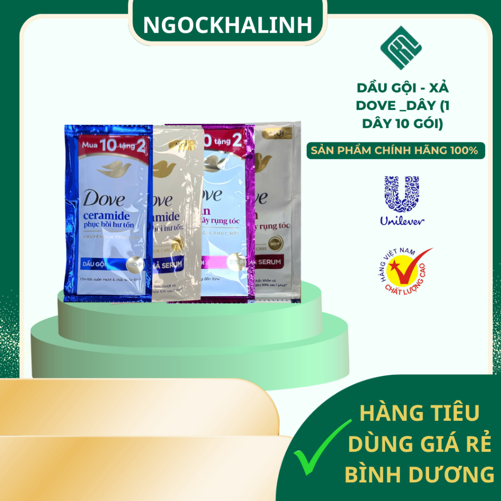 Dầu Gội - Xả DOVE _dây (1 dây 10 gói)